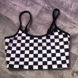 Checkered crop top